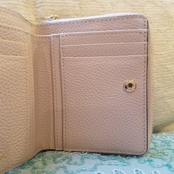 Michael Kors Zip Around Snap Wallet in Soft Pink/Gold - Picture 7 of 11